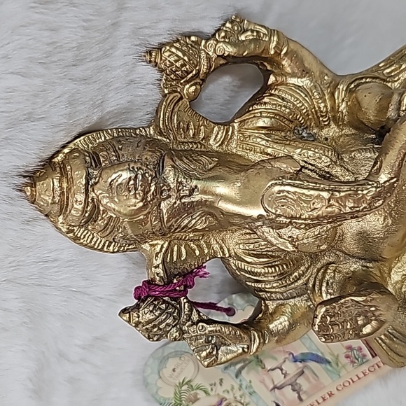 Indian Ganesh or Ganesha Ornate Hindu Elephant God Sculpture The World Traveler - Picture 3 of 6